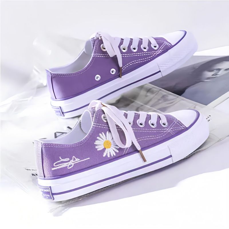 Embroidery Canvas - Zapatos de lona con bordado de