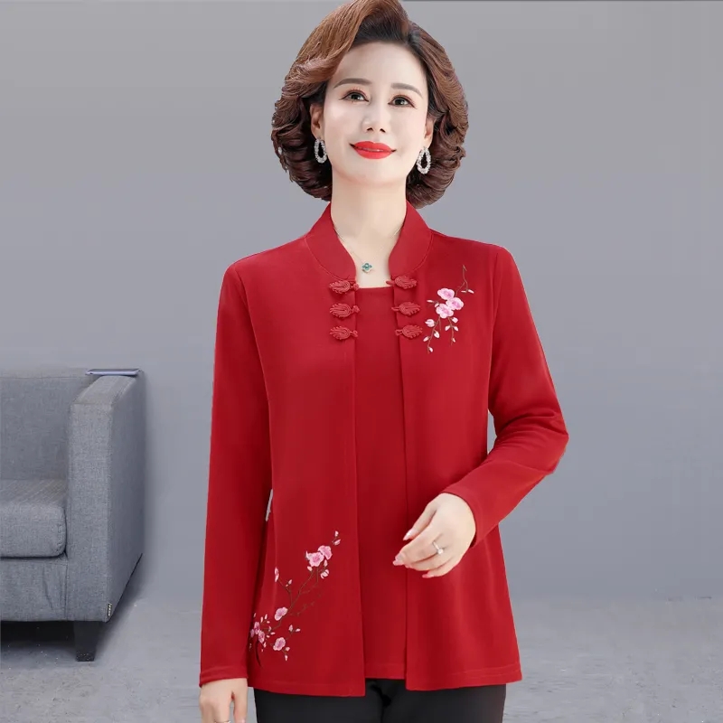 Embroidery Cardigan - Camisas tipo cárdigan bordadas para mujeres