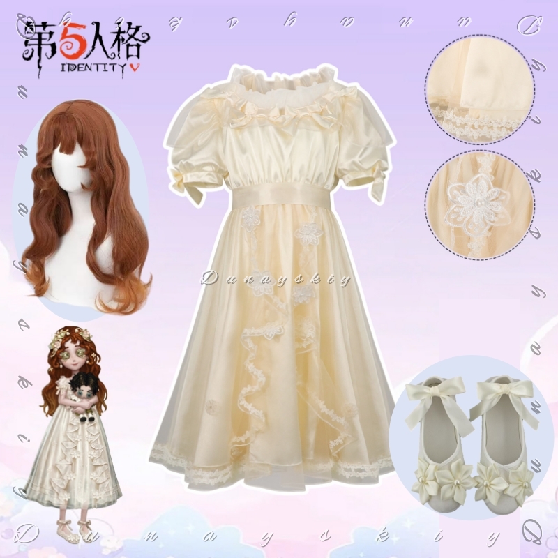 Embroidery Yellow Dress - Disfraz de Cosplay de la Niña