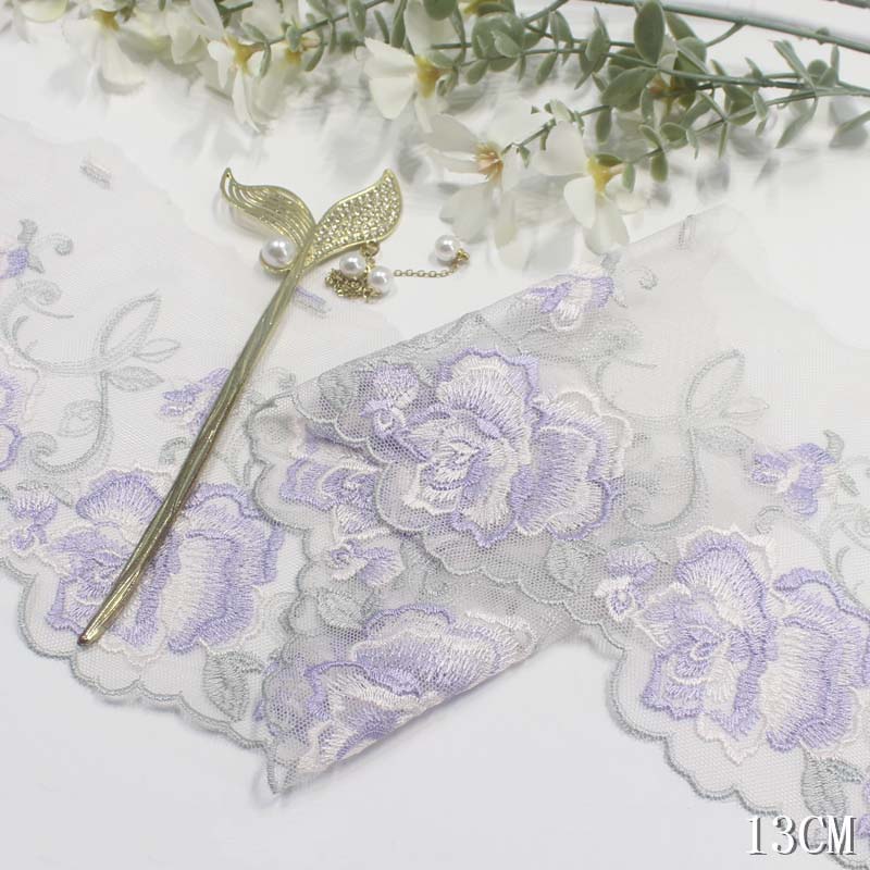 Ribete de encaje bordado Flora - Embroidery Yellow Dress reseña y precio