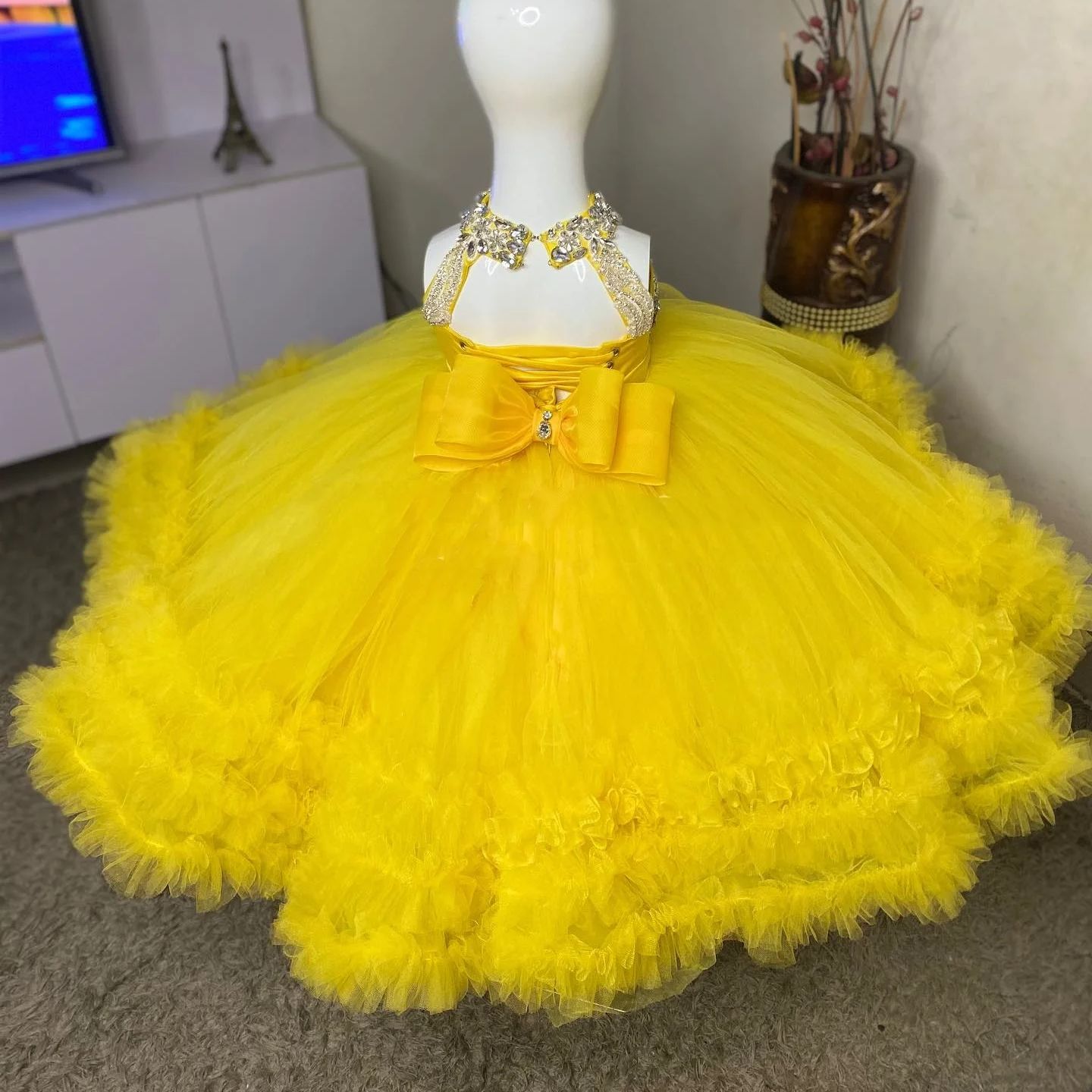 Precioso vestido amarillo de f - Embroidery Yellow Dress reseña y precio