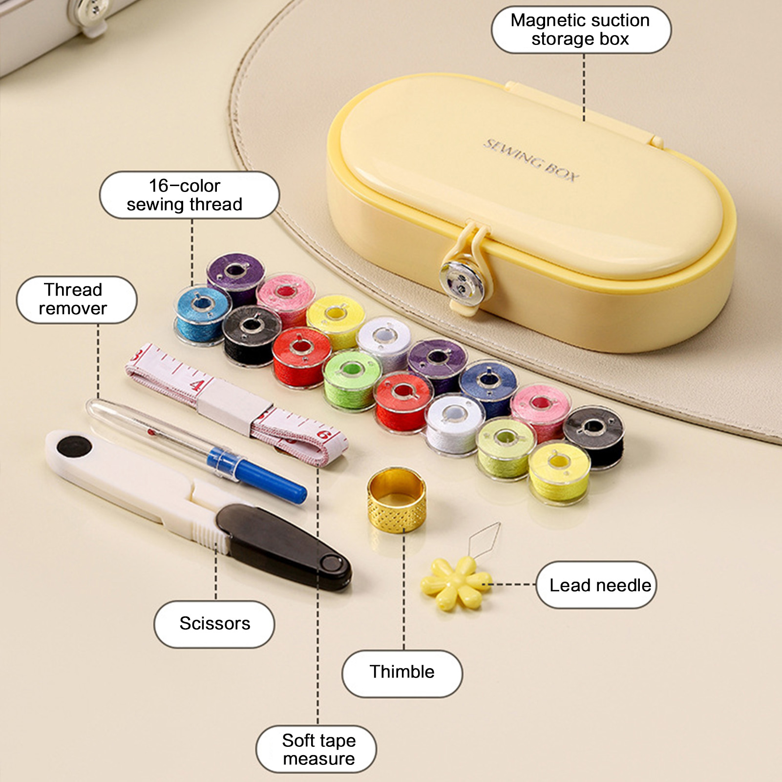 Kit de costura magnético, caja - Needle Minder Magnet reseña y precio