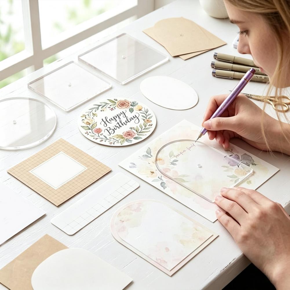 Juego de 5 plantillas acrílica - Embroidery Canvas reseña y precio
