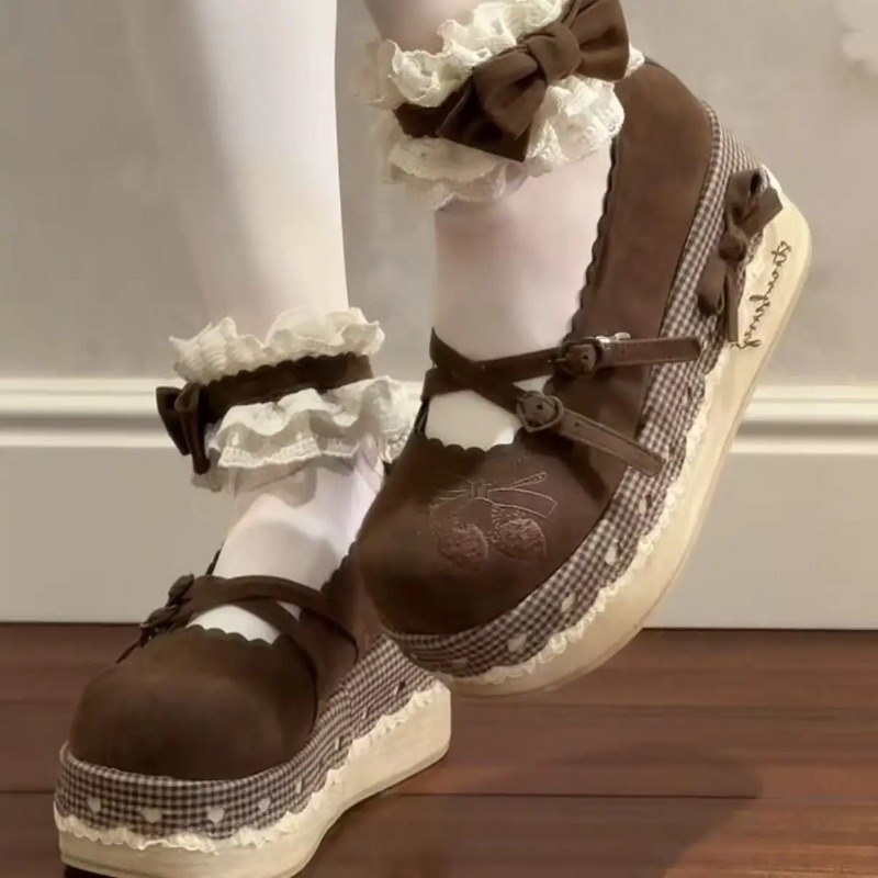 Zapatos de Tacón Alto Lolita c - Embroidery Canvas reseña y precio