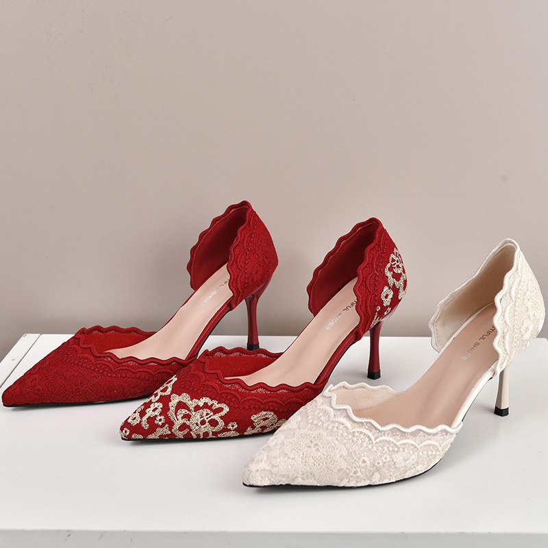 Zapatos de novia de tacón alto - Embroidery In The Piece reseña y precio