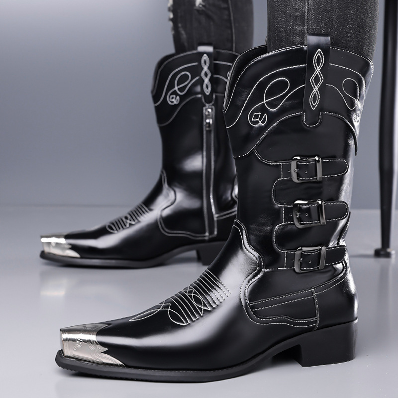 Botas Altas de Cuero Patentado - Embroidery Yes reseña y precio