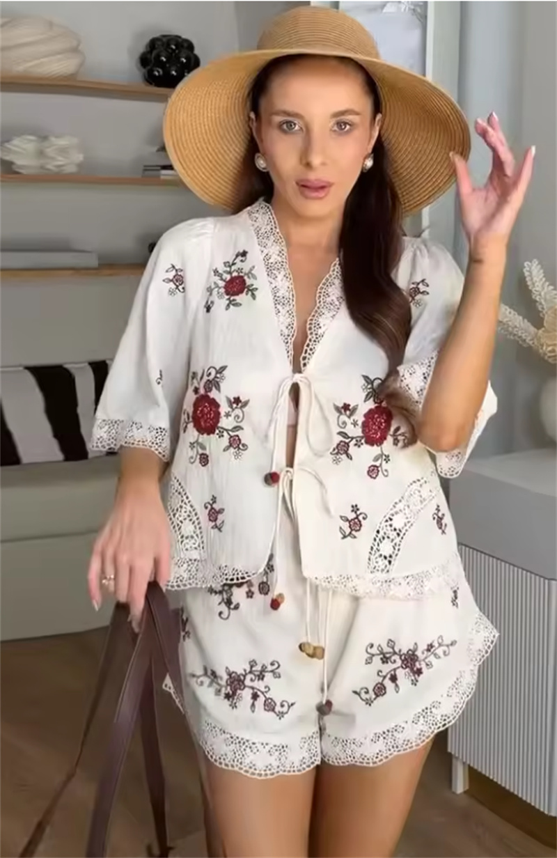 Conjunto de Verano 2026 para M - Embroidery Cardigan reseña y precio