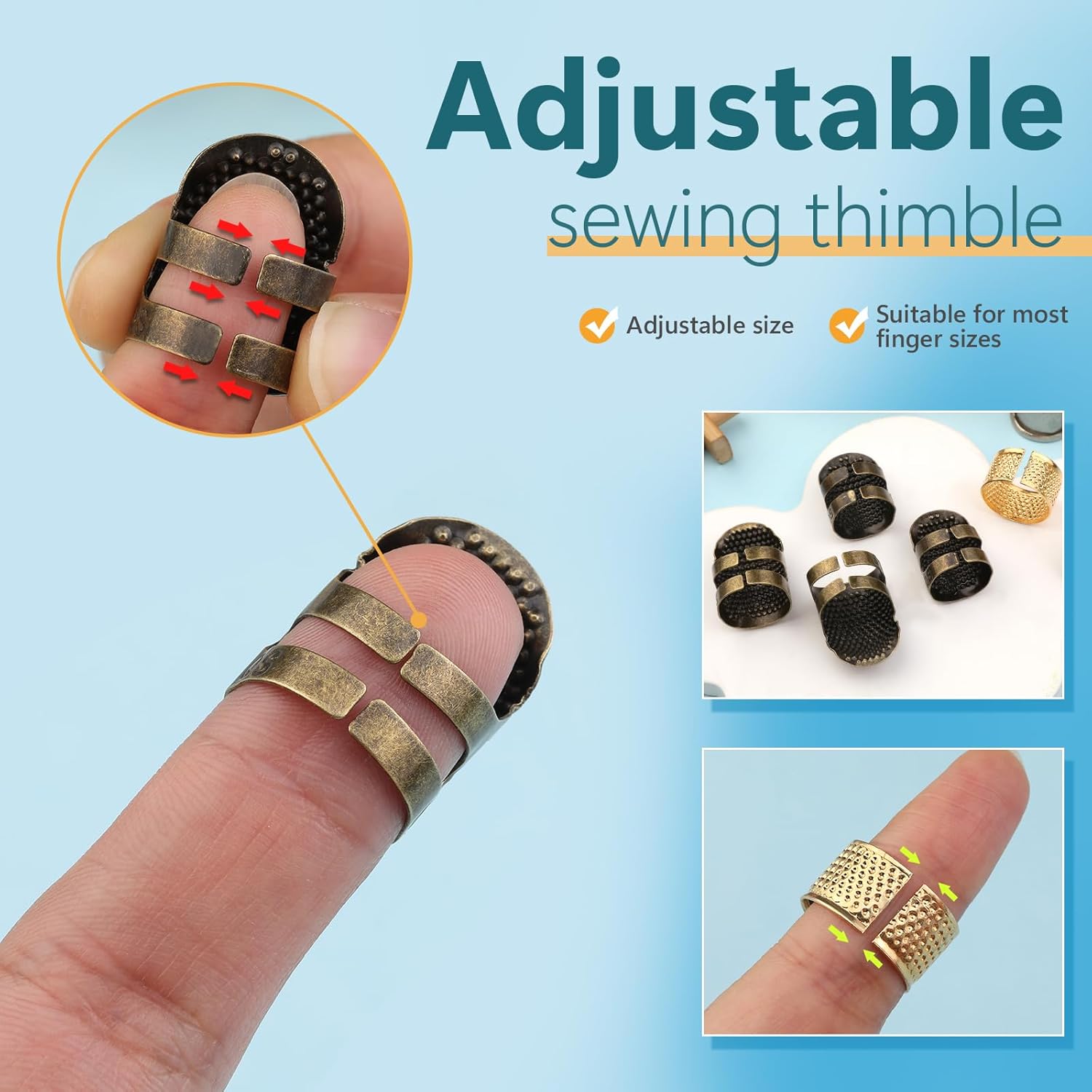 Kit de 8 Dedalones de Costura  - Embroidery Zone reseña y precio