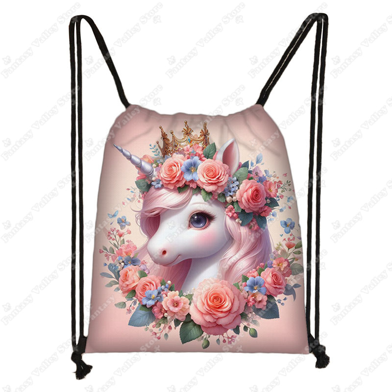 Bolsa con cordón y estampado d - Embroidery Unicorn reseña y precio