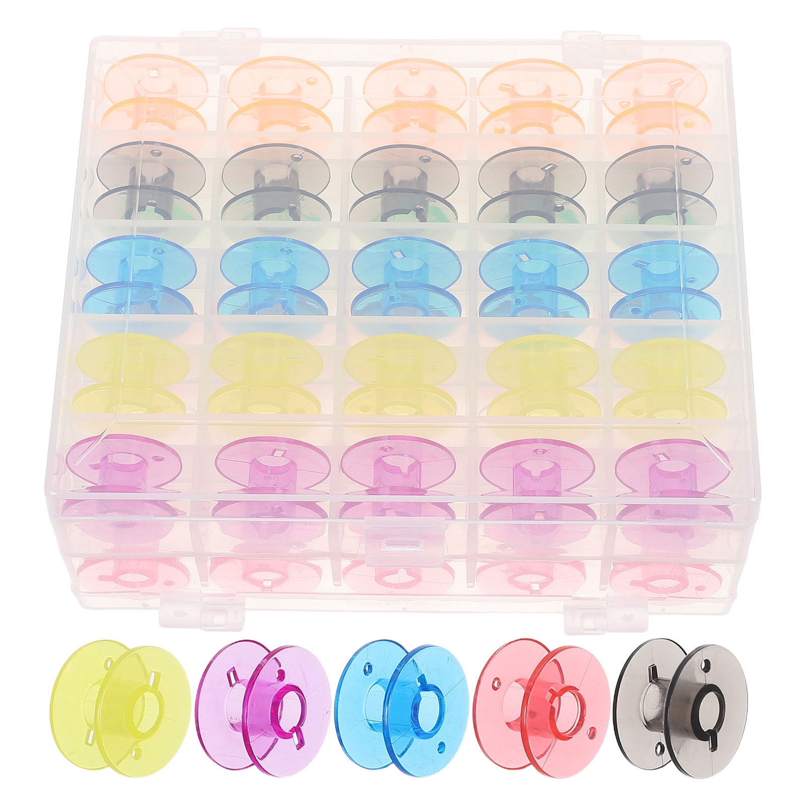 50 unidades de bobinas de plás - Embroidery Threads reseña y precio