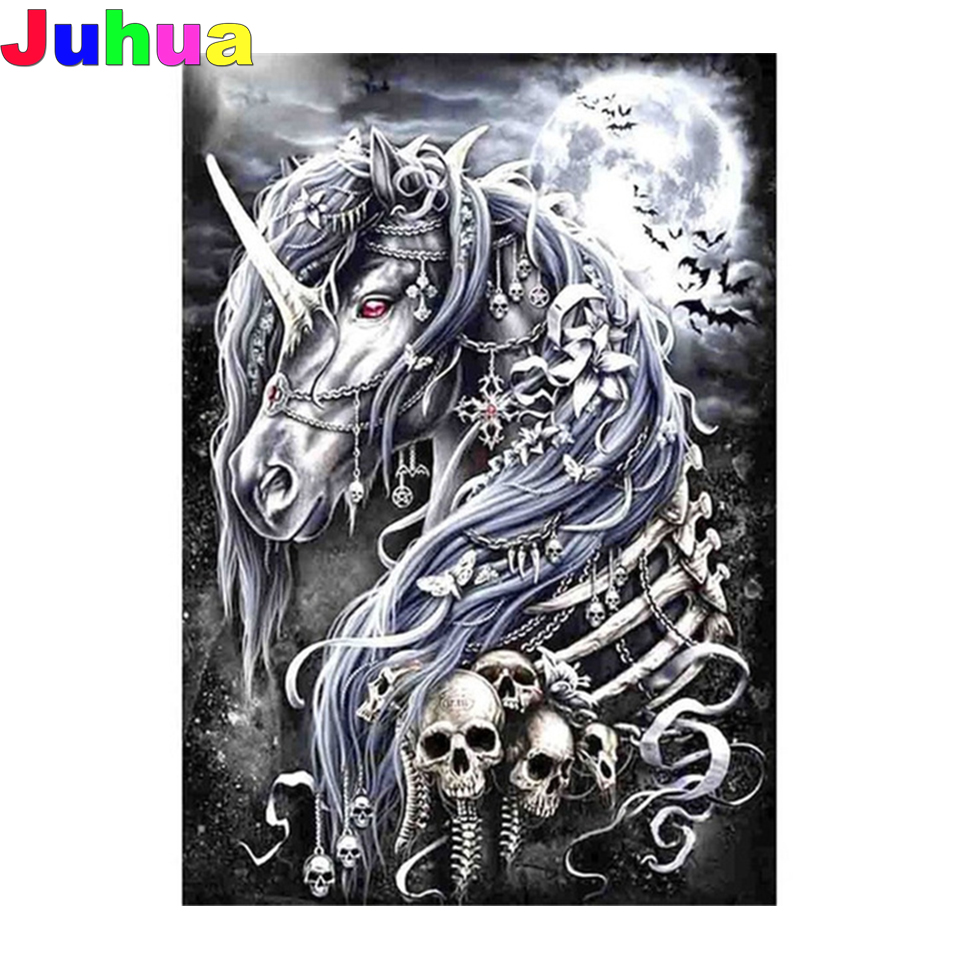 Cráneo unicornio taladro compl - Embroidery Unicorn reseña y precio
