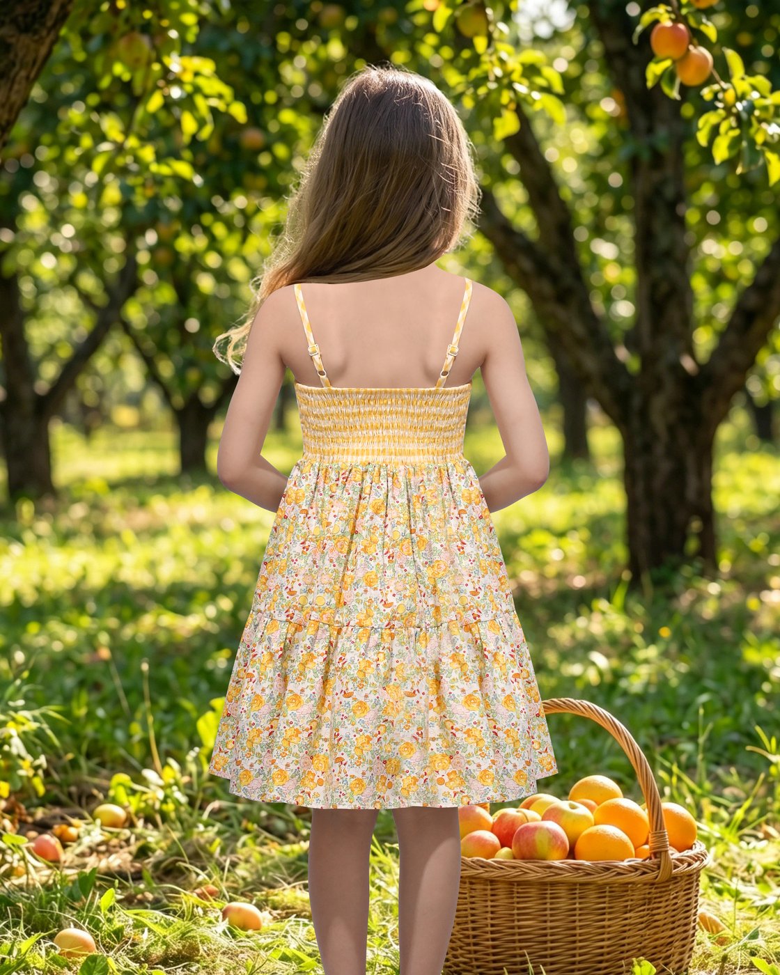 Vestido para niñas, vestido de - Embroidery Yellow Dress reseña y precio
