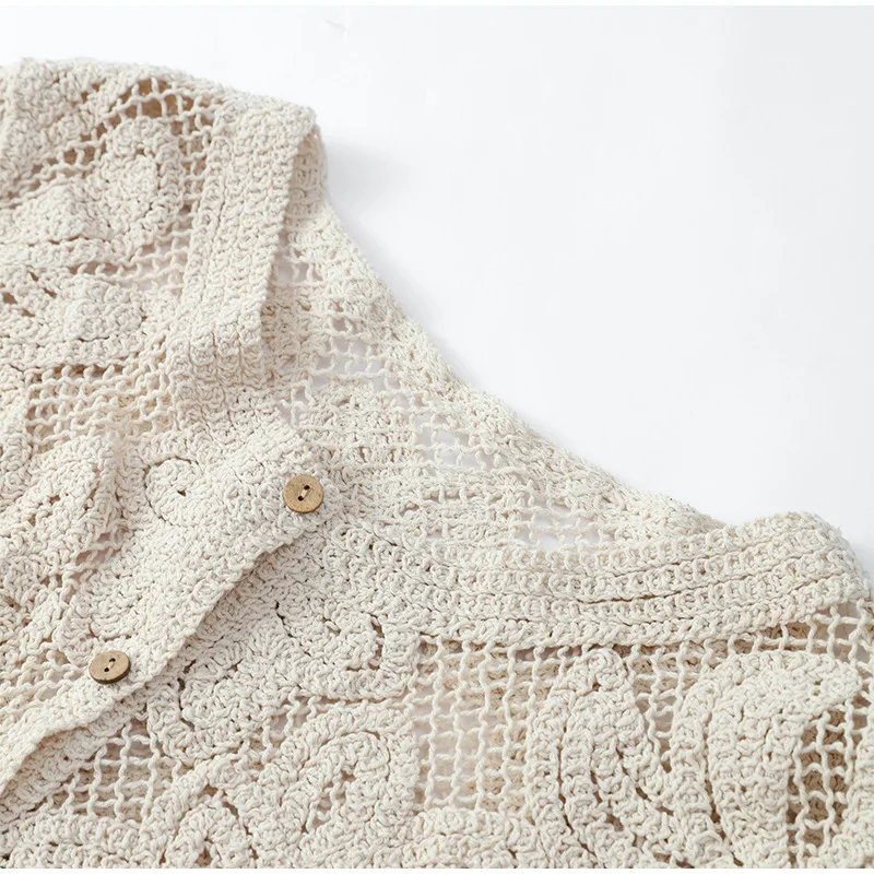 Camisas de punto de ganchillo  - Embroidery Cardigan reseña y precio