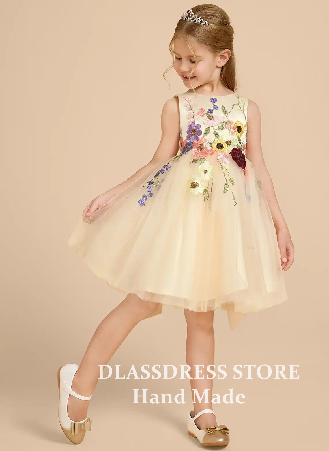 Vestidos de Niña de las Flores - Embroidery Yellow Dress reseña y precio