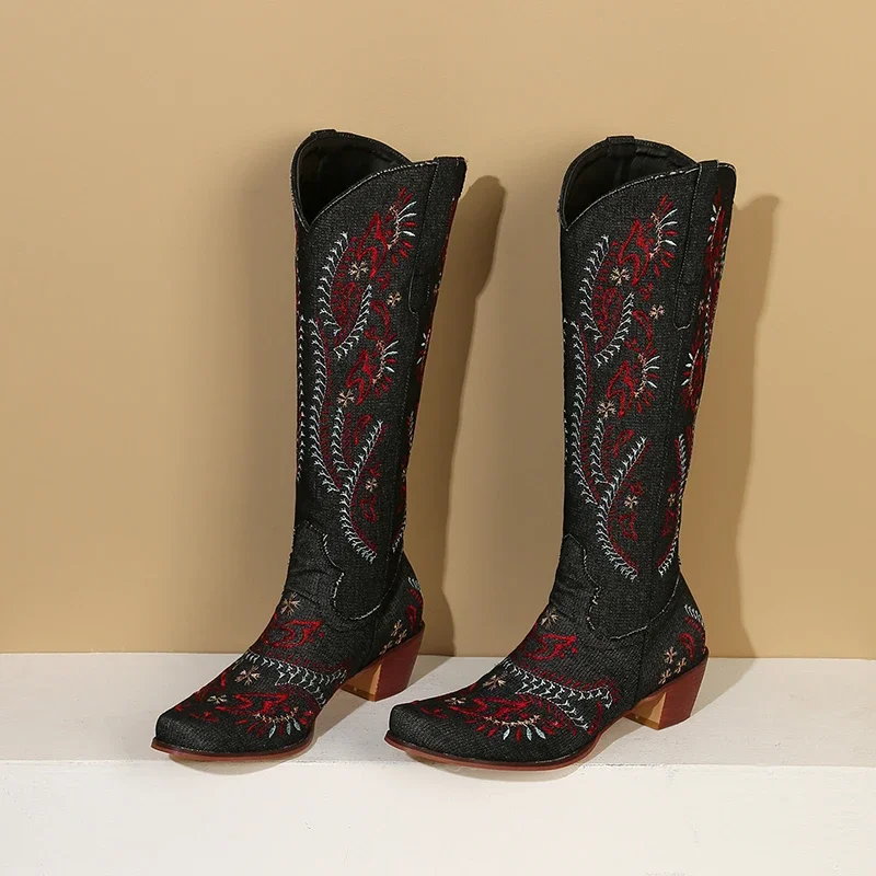 Botas vaqueras azules de vaque - Embroidery Yes reseña y precio