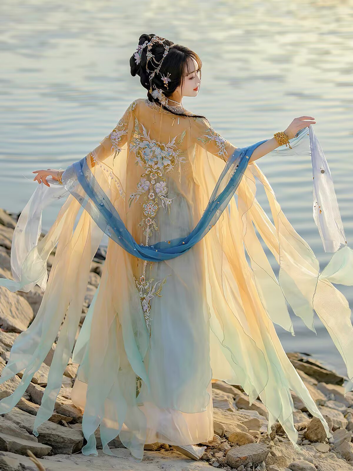 Vestido Hanfu Chino para Mujer - Embroidery Yellow Dress reseña y precio