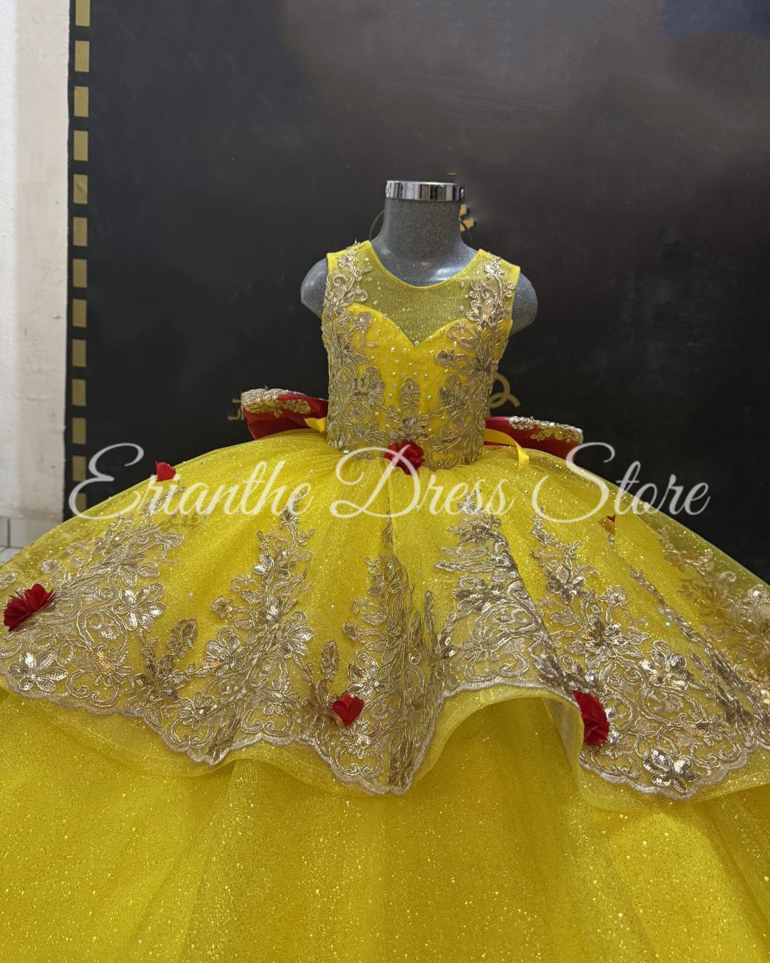Vestido de niña de flores amar - Embroidery Yellow Dress reseña y precio