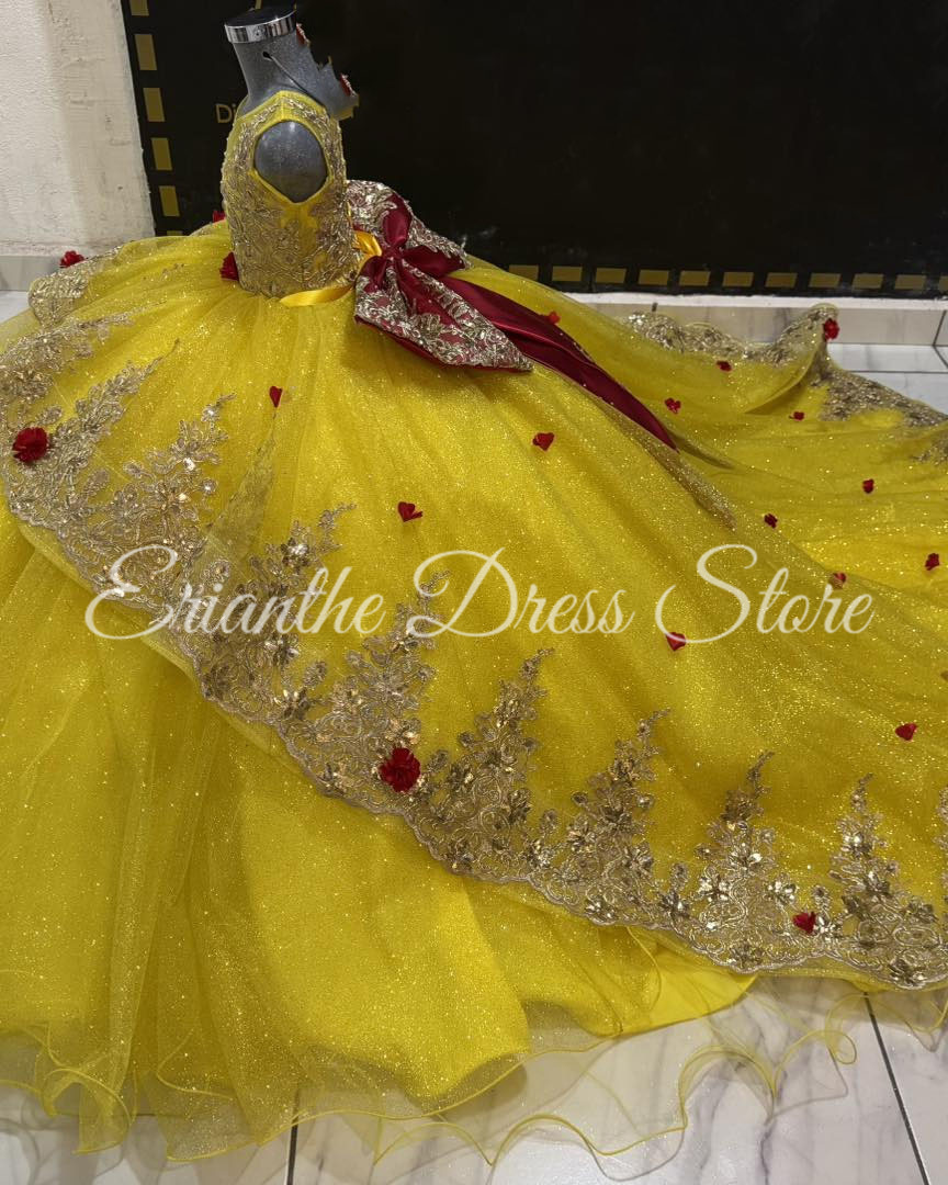 Vestido de niña de flores amar - Embroidery Yellow Dress reseña y precio